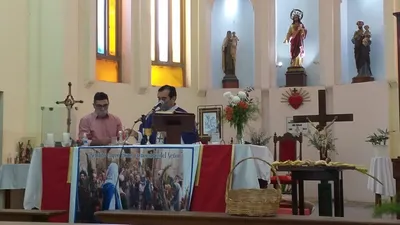 El personal compartió la Misa de acción de gracias por un nuevo aniversario.