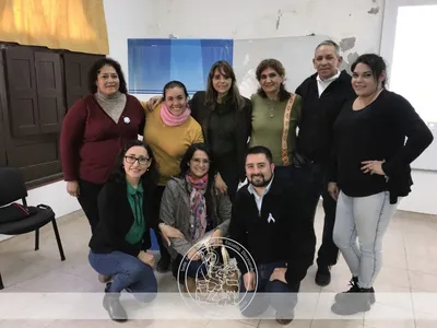 Algunos de los integrantes del equipo de organización y preparación del campamento.