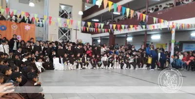 Alumnos de todos los niveles participaron del acto central.