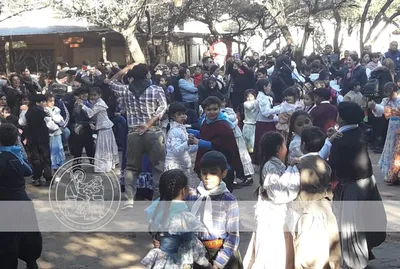 El chamamé estuvo a cargo de alumnos de nivel primario del Colegio de Fátima